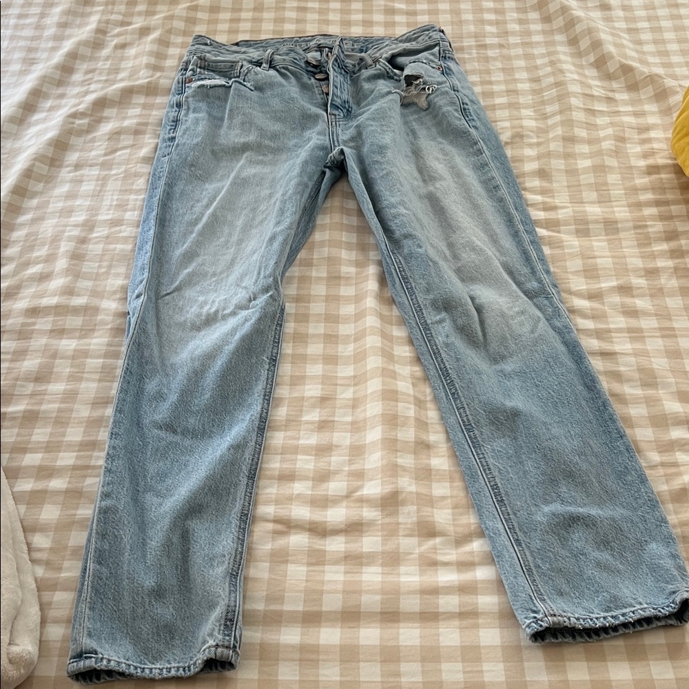 American Eagle Outfitters Light Blue Straight Leg Jeans